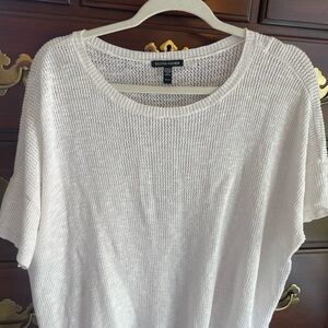 Eileen Fisher White Short Sleeve Top